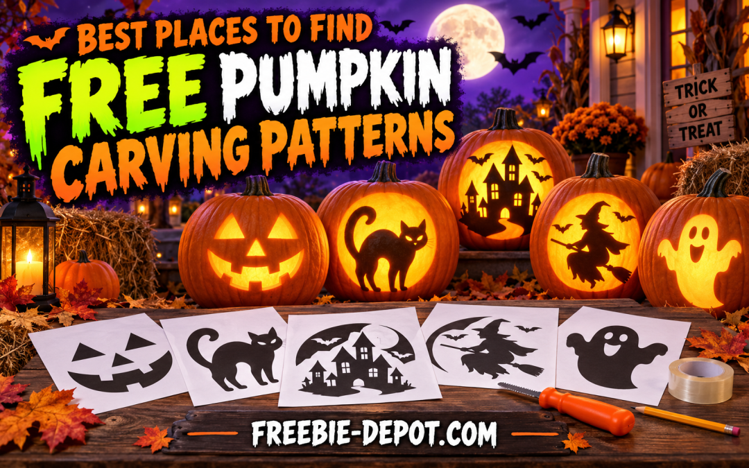 10 Best Places to Find FREE Printable Pumpkin-Carving Patterns & Stencils