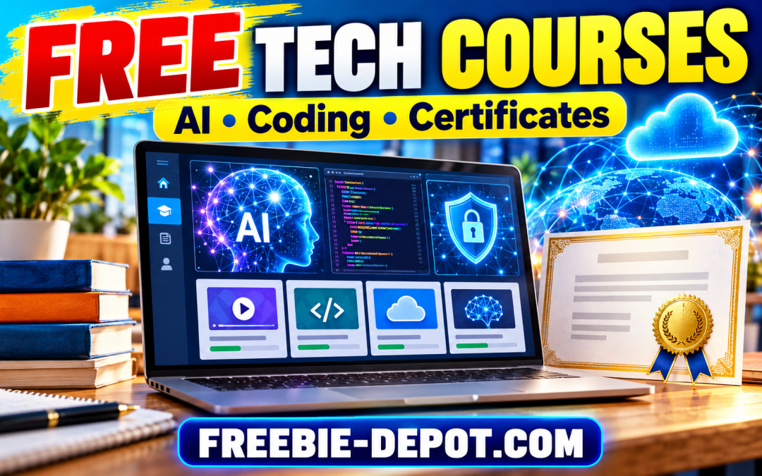 7 FREE Online Tech Courses With Certificates and Badges for AI, Coding, Cybersecurity & More