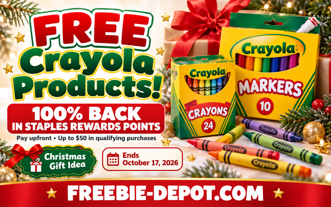 FREE Crayola Products at Staples With 100% Back in Rewards Points – up to $50 Value!