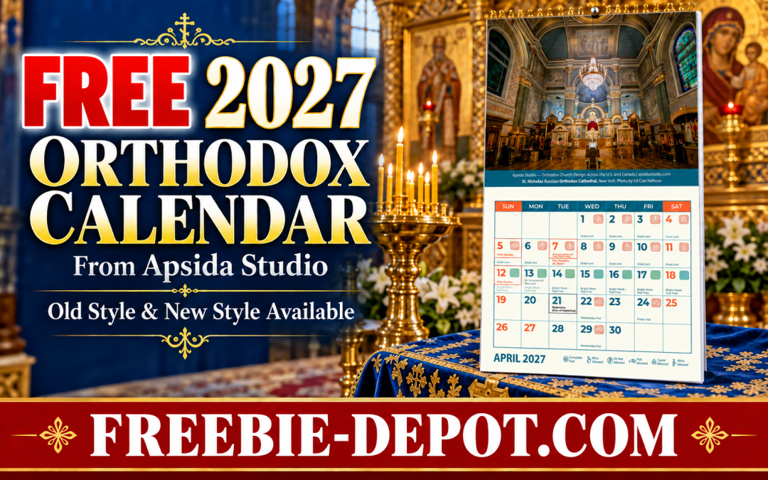 FREE 2027 Orthodox Calendar from Apsida Studio