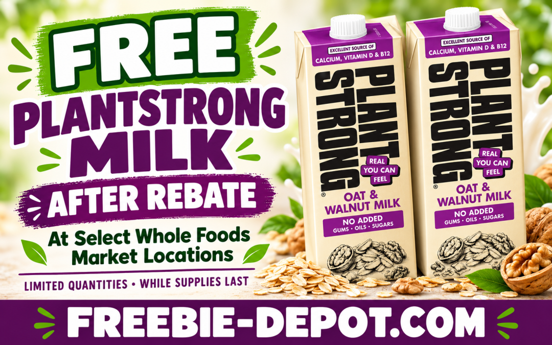 FREE PLANTSTRONG Oat Milk at Whole Foods Market After Rebate!